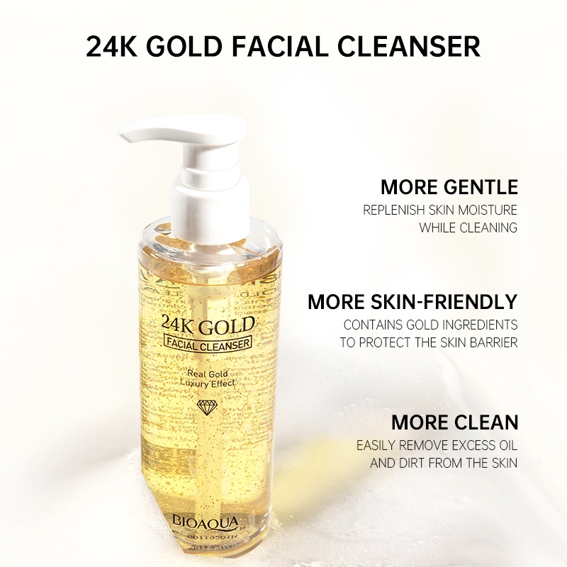 BIOAQUA 24K Gold Skin Care / Serum Wajah / Essence Cream / Cleanser Pembersih Wajah