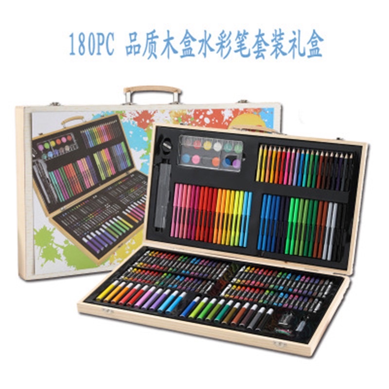 

Set Crayon Box Kayu 180pcs / Peralatan Menggambar dan Mewarnai isi 180pcs