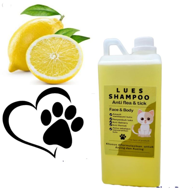 Shampoo kucing dan anjing anti kutu/pelembut/anti jamur/anti rontok netto:1 liter