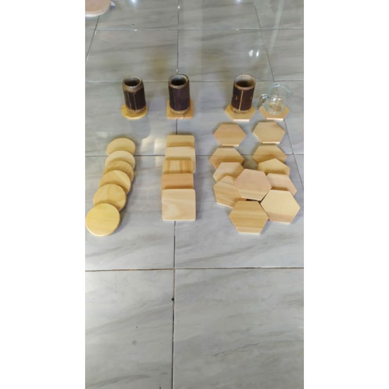 Tatakan Gelas/ Tatakan Kayu/ Coaster /Tatakan Gelas Kayu