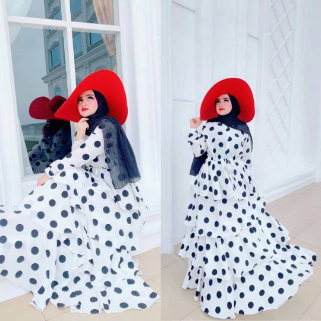 Gamis polkadot by shellasaukia