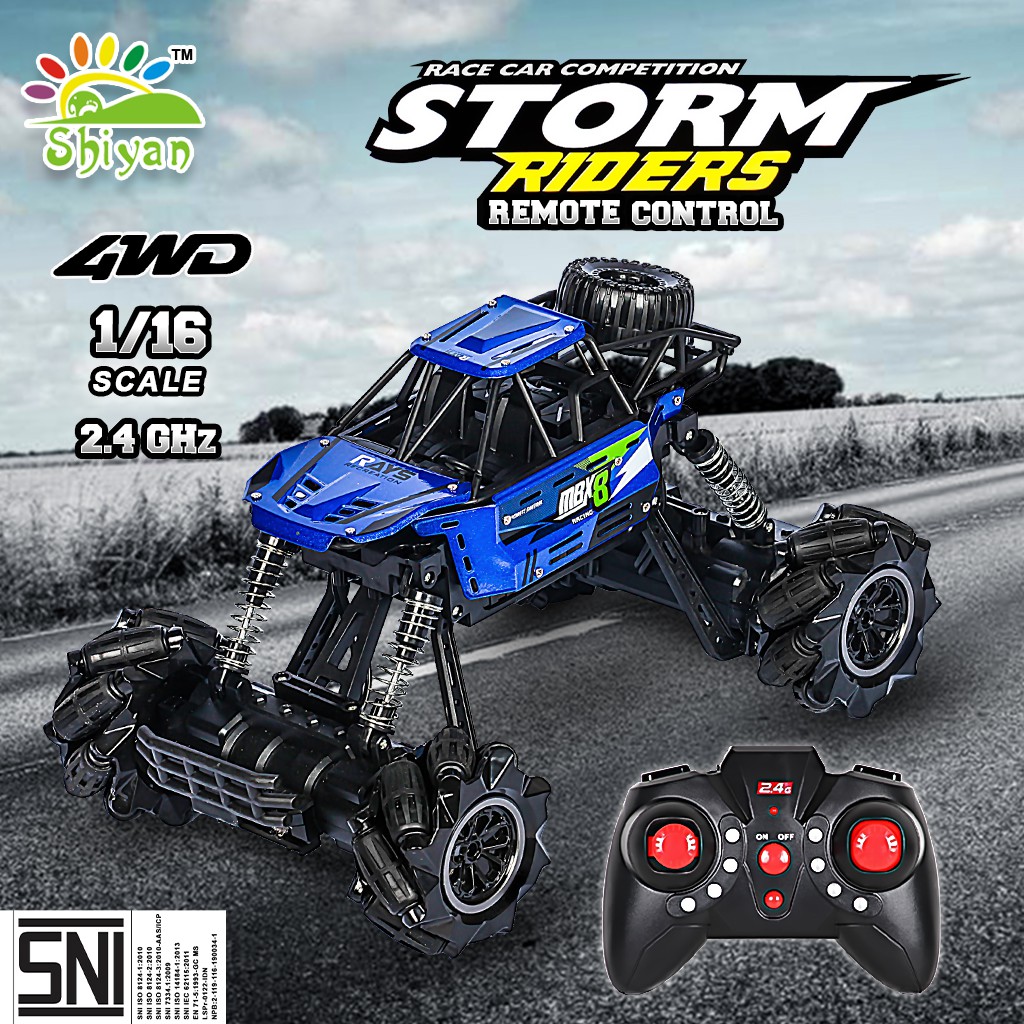 [Shiyan] mainan rc mobil big monster 4WD truck storm riders model terbaru gratis baterai dengan cas