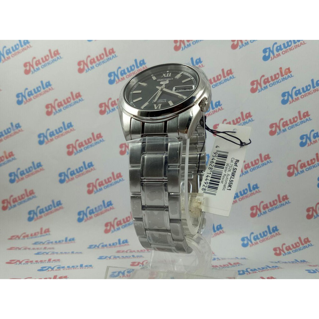 Seiko 5 SNKL55K1 Automatic Black Dial - Jam Tangan Pria SNKL55