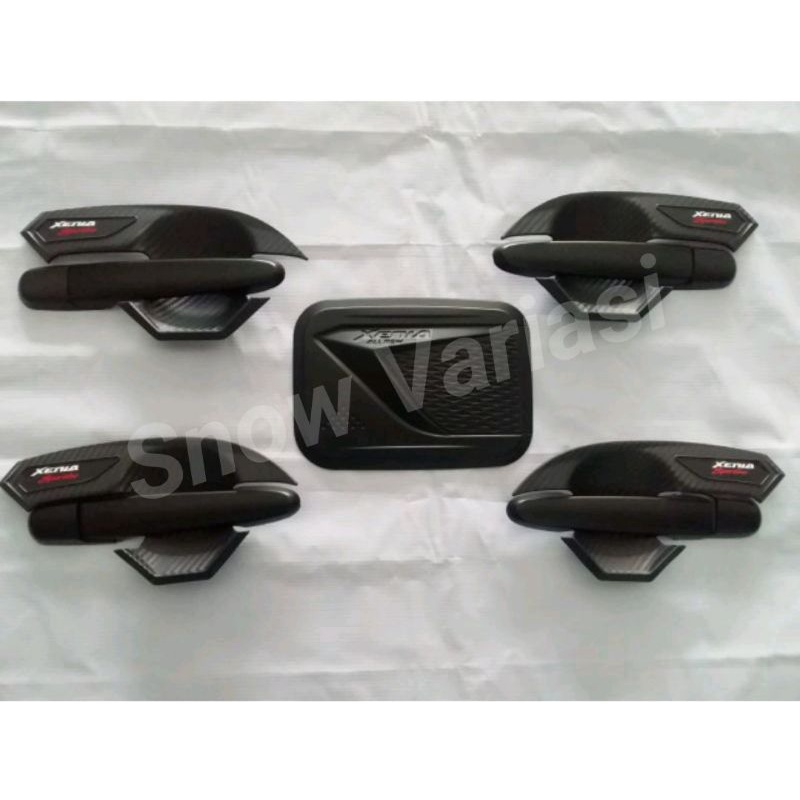 Paket outer handle tank cover all new xenia 2017 2018 carbon hitam doff jsl