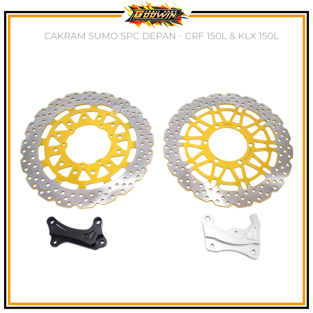 Piringan Cakram Disc Brake Depan/Belakang SCARLET SUPERMOTO SPC 320mm CRF150L/ KLX 150 300mm + Braket