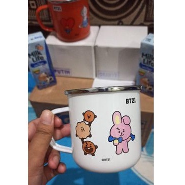 ENAMEL MUG BT21 [ANTI PECAH]
