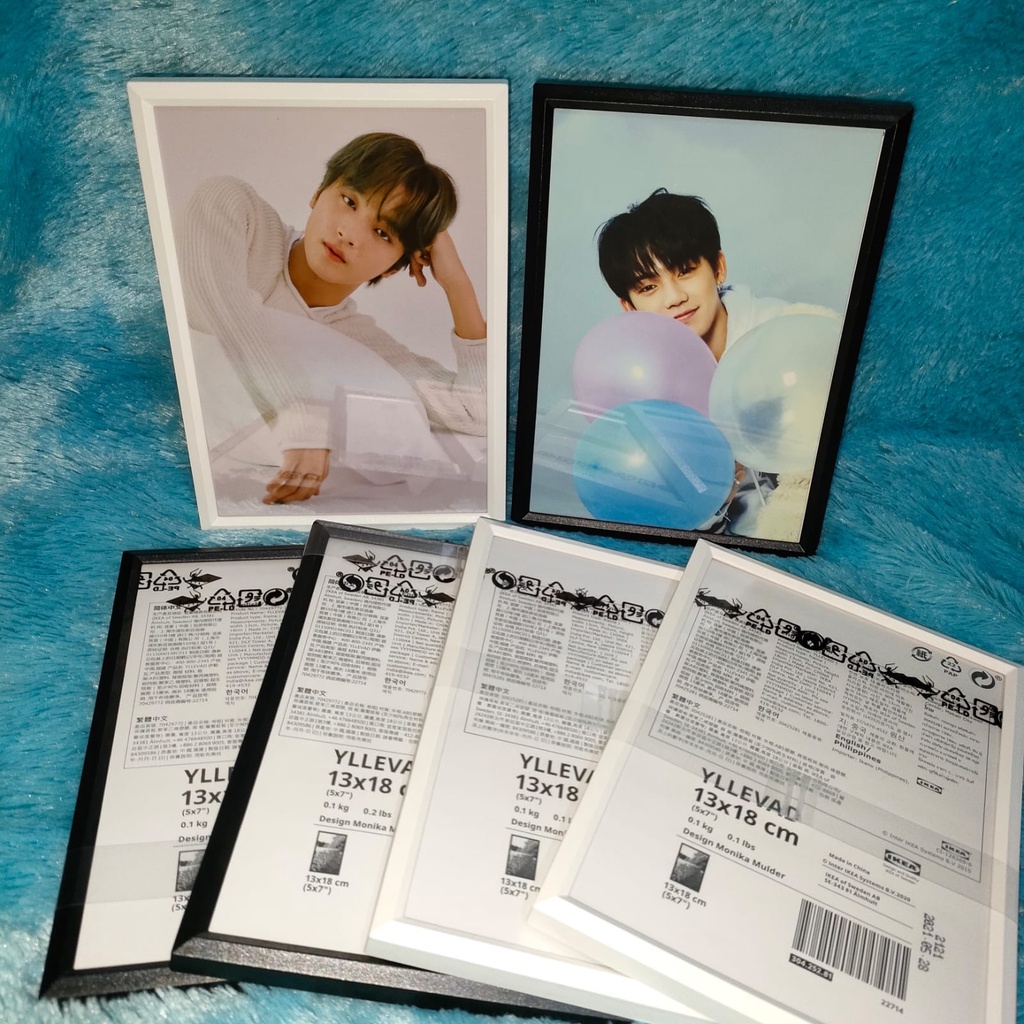 Frame IKEA YLLEVAD Putih Hitam Bingkai Foto Kpop | Frame untuk postcard 13x18 21x30