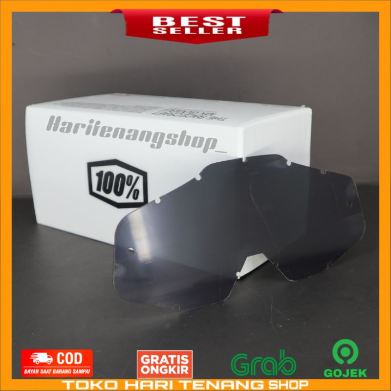 LENSA GOGGLE 100%/KACA GOGGLE 100%/LENSA KACAMATA GOGGLE 100%