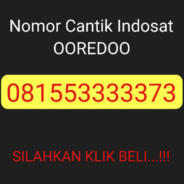 Nomor Cantik Indosat Im3 ooredoo 4G 081553333373