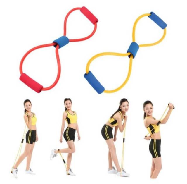 RESISTANCE BAND OLAHRAGA KARET ELASTIS KUAT TALI STRECHING FITNESS GYM YOGA EXERCISE TERLARIS