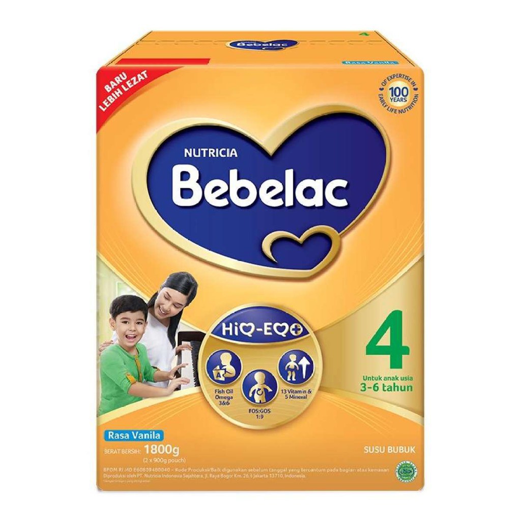 Bebelac 4 HIQ-EQ Vanilla dan madu 1800gr Kotak