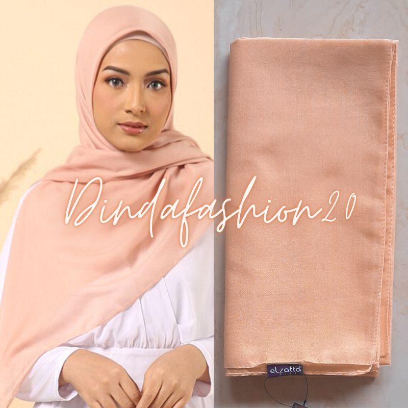 Elzatta Keisha Sadia Jilbab Kerudung Segiempat Polos Bahan Polycotton size 110x110cm-218 Salem