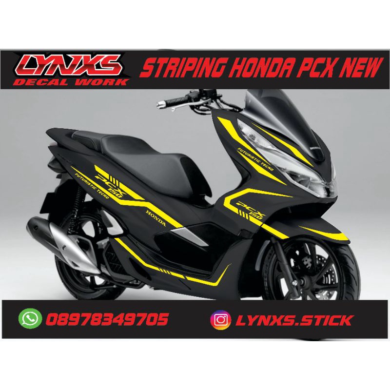 cutting sticker Honda PCX fullset hitam