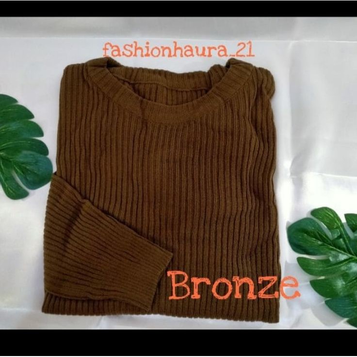 BEST SELLER BOXY ABG SWEATER RAJUT JUMBO WANITA OVERSIZE BAJU RAJUT POLOS HALUS ATASAN WANITA RAJUT PREMIUM-bronze