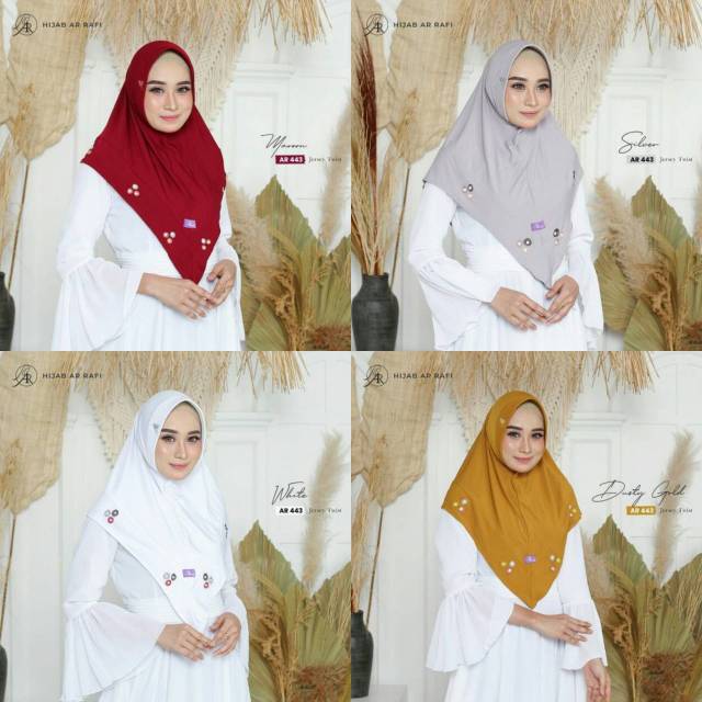 Ar Rafi 443 | hijab ar rafi | hijab ar rafi 443 dusty gold