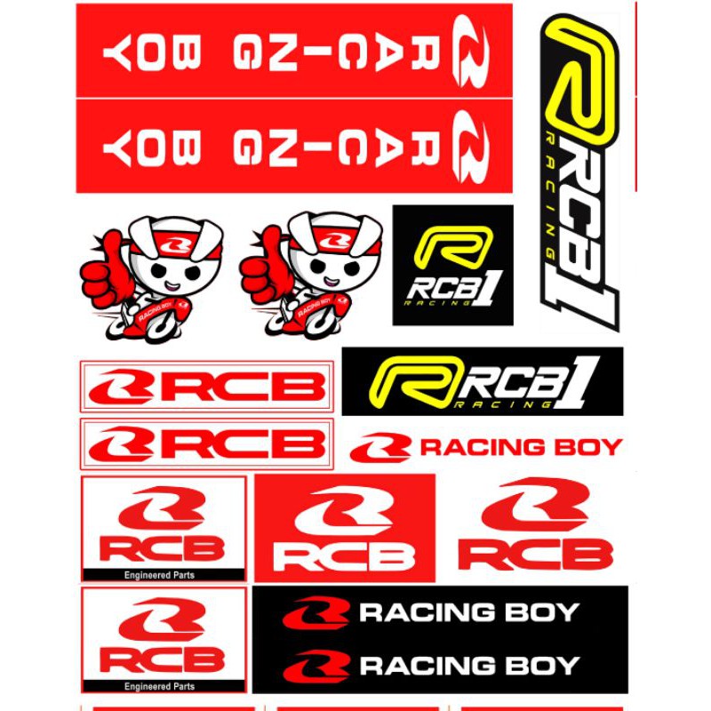 stiker sticker pack RCB Racing Boy rcb1