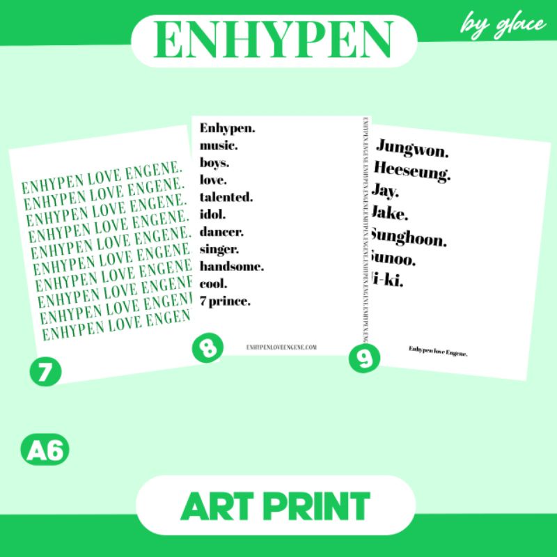 ENHYPEN POSTCARD | ART PRINT | POSTER