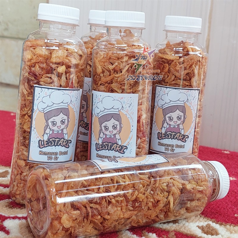 Bawang Goreng Lestari 70 Gr - Toples Tanpa Campur Tepung HALAL