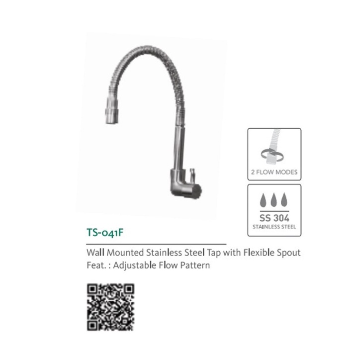 TERLARIS WASSER TS-041BL KRAN ANGSA FLEKSIBEL / KRAN DAPUR FLEKSIBEL