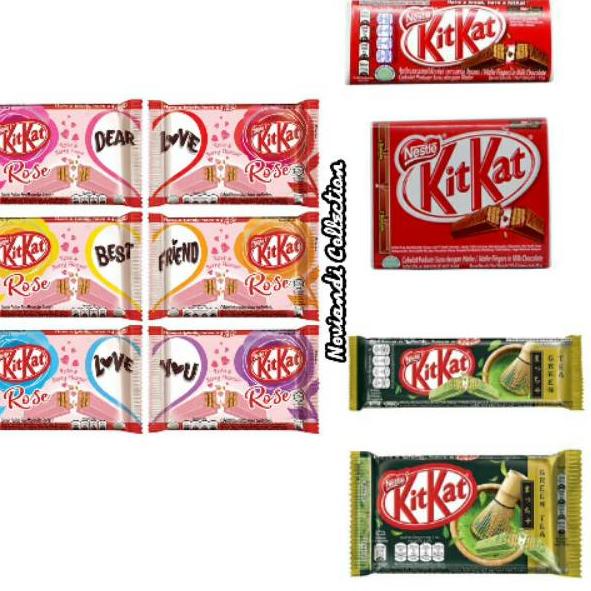 

66 유 (ECER)Kitkat Greentea/ Rose / Cokelat / /Kitkat 2f/Kitkat 4f/Kitkat halal/kitkat green tea 6pϟ