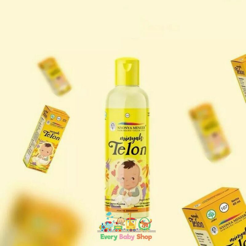 NYONYA MENEER Minyak Telon Bayi 60 / 100 ml - Terpercaya Sejak 1919 BPOM ASLI