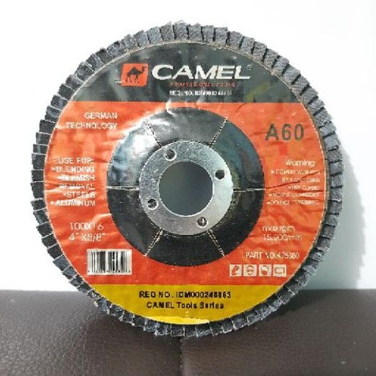 Flap Disc 4&quot; Amplas Susun grit 60 / Amplas Tumpuk Harga Per Pcs (C354)