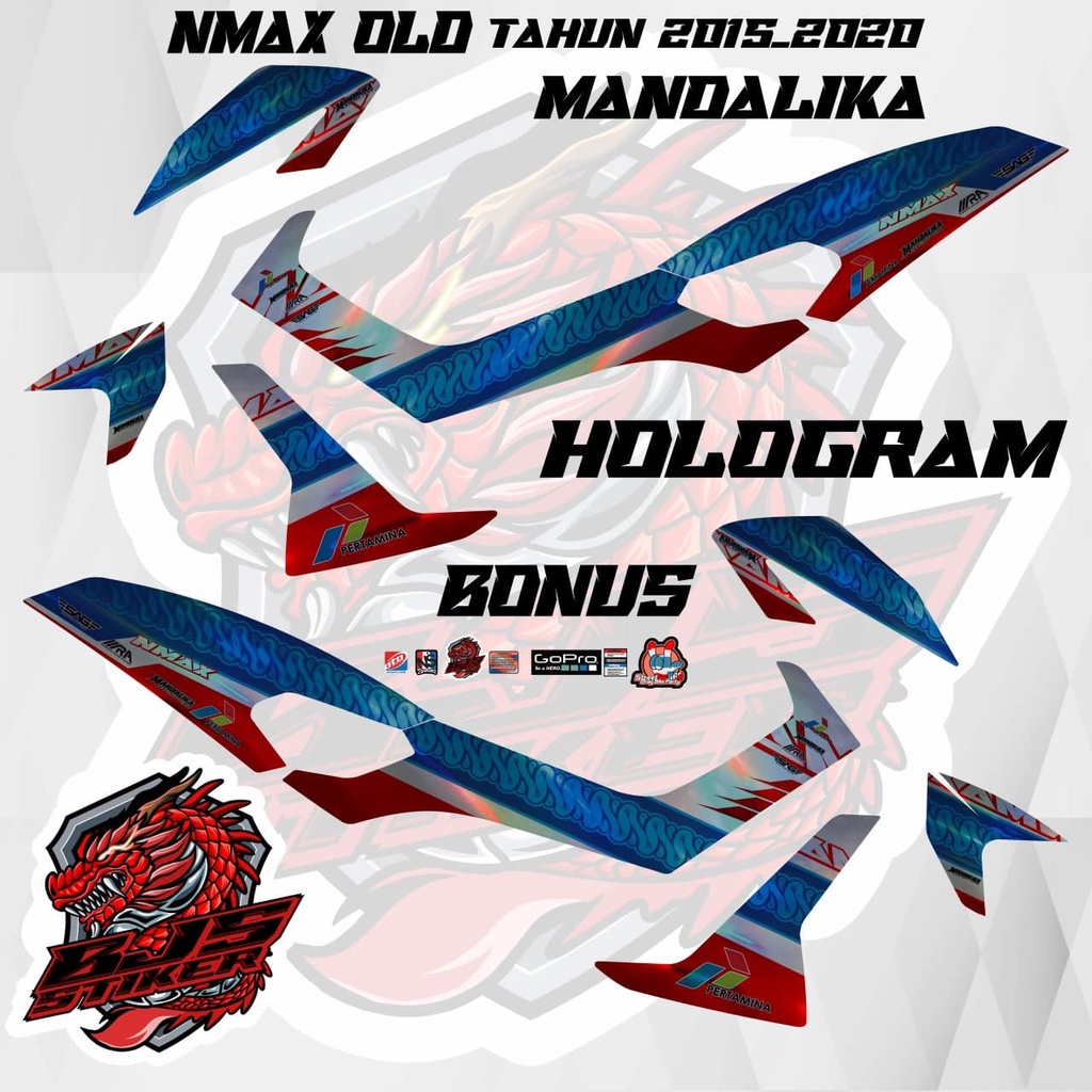 Striping nmax old - Stiker Decal nmax old nmax nmax 2015-2020 awal mandalika 1 HOLOGRAM