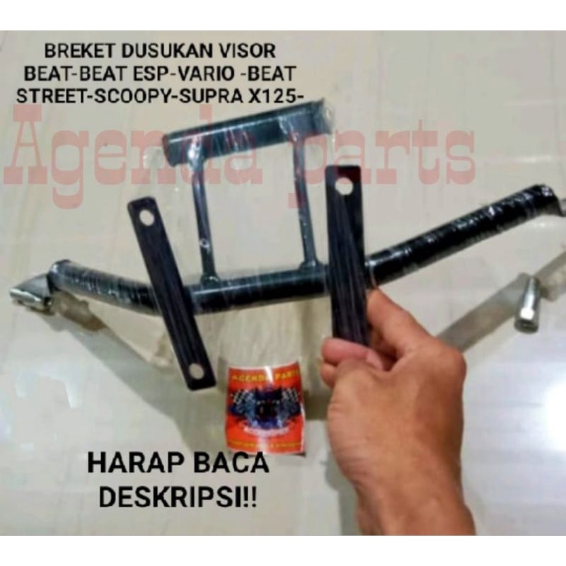 breket visor dudukan visor honda matic- beat karbu-beat fi-beat esp-beat street-vario 110-Bonus baut peninggi spion