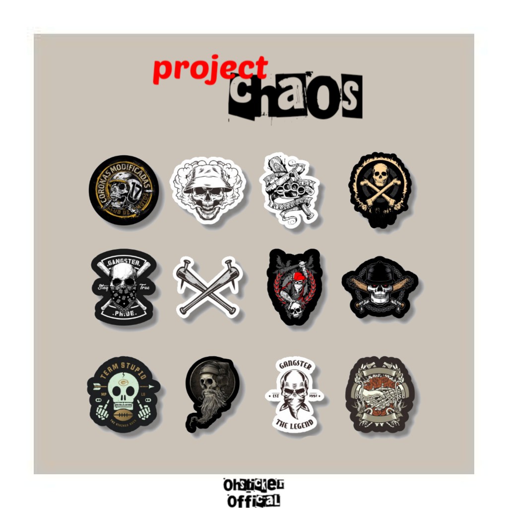 

STICKER TUMBLR CHAOS PROJECT SERIES STICKER CASE HANDPHONE STIKER VINYL DECAL LAPTOP DECO BUJO DIY