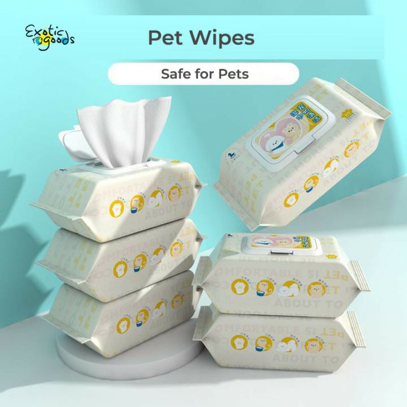 EXOTICGOODS PET WIPES ANJING KUCING TISU PEMBERSIH KOTORAN ANJING KUCING TISU PEMBERSIH KOTORAN HEWAN