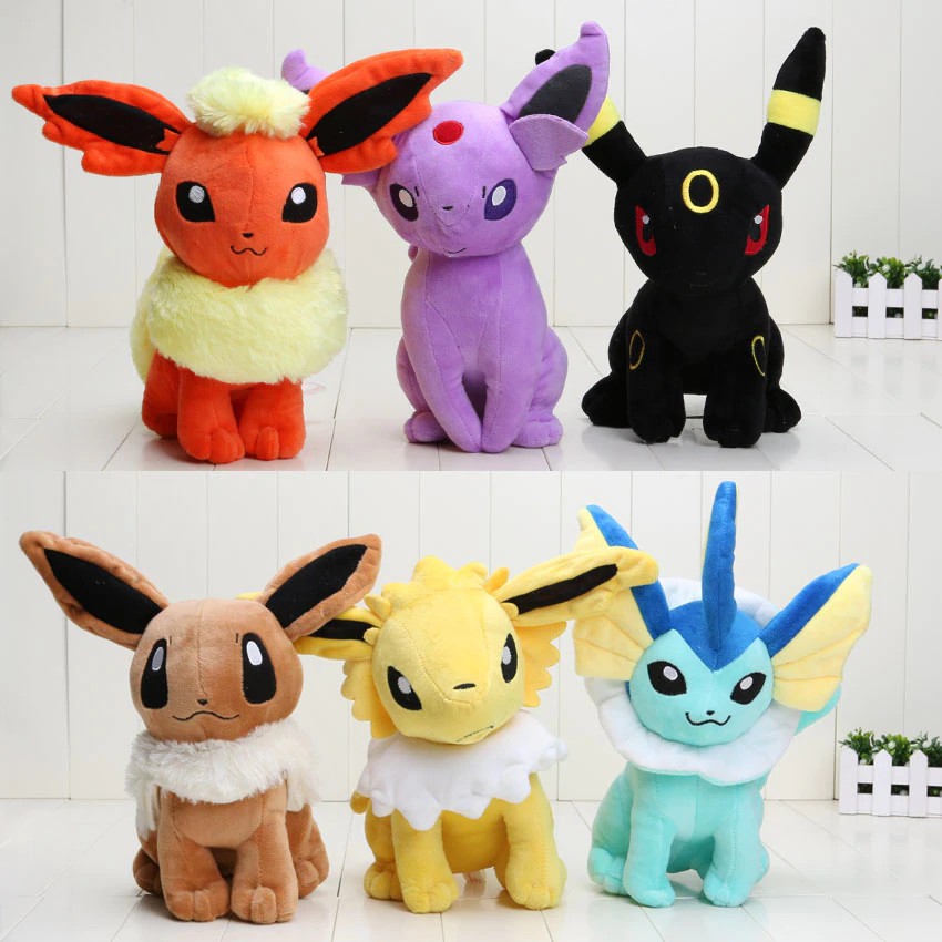 30cm New Pocket doll Plush Eevee Jolteon Umbreon Flareon Espeon Vaporeon Plush Toy Stuffed Doll