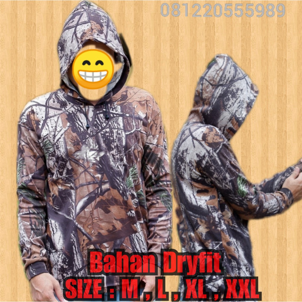 Kaos hodie realtree extra bahan dryfit