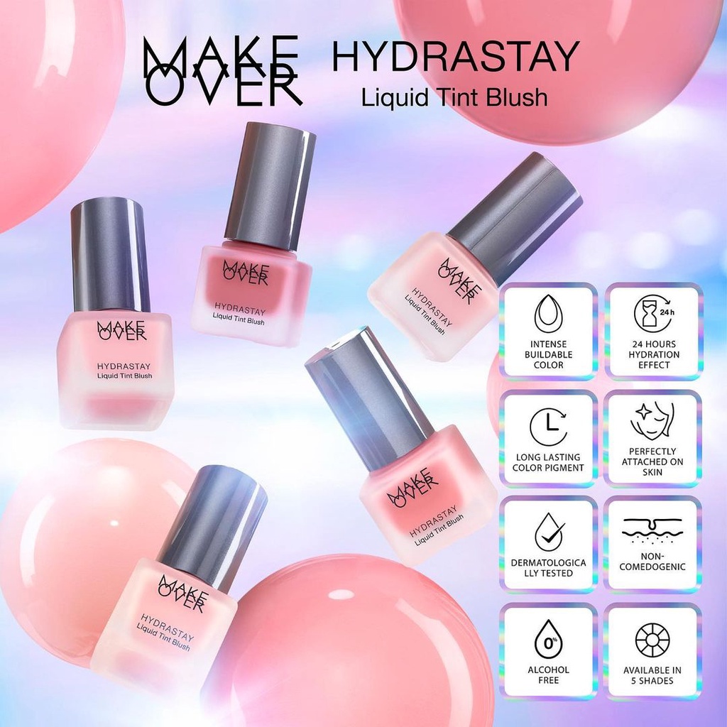 ✦SINAR✦ Make Over Hydrastay Liquid Tint Blush | Blush On