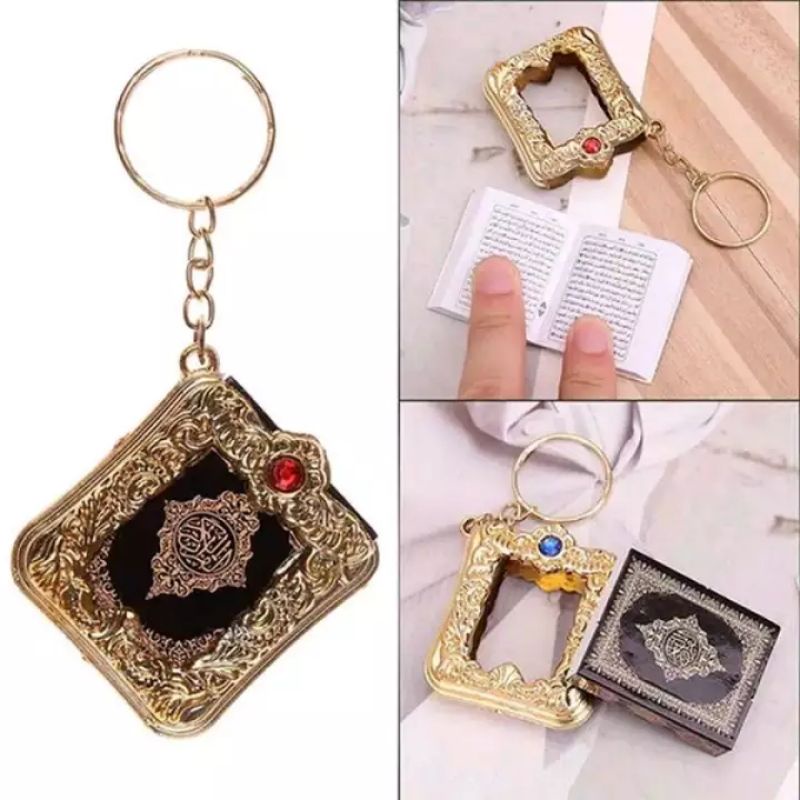 Gantungan Kunci Al-Qur'an Kecil - Ganci Alquran Mini Souvenir Unik Pernikahan Umroh Pengajian-2