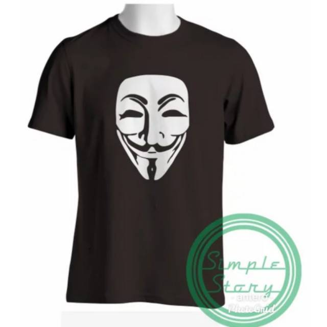Kaos distro anonymous dewasa dan anak