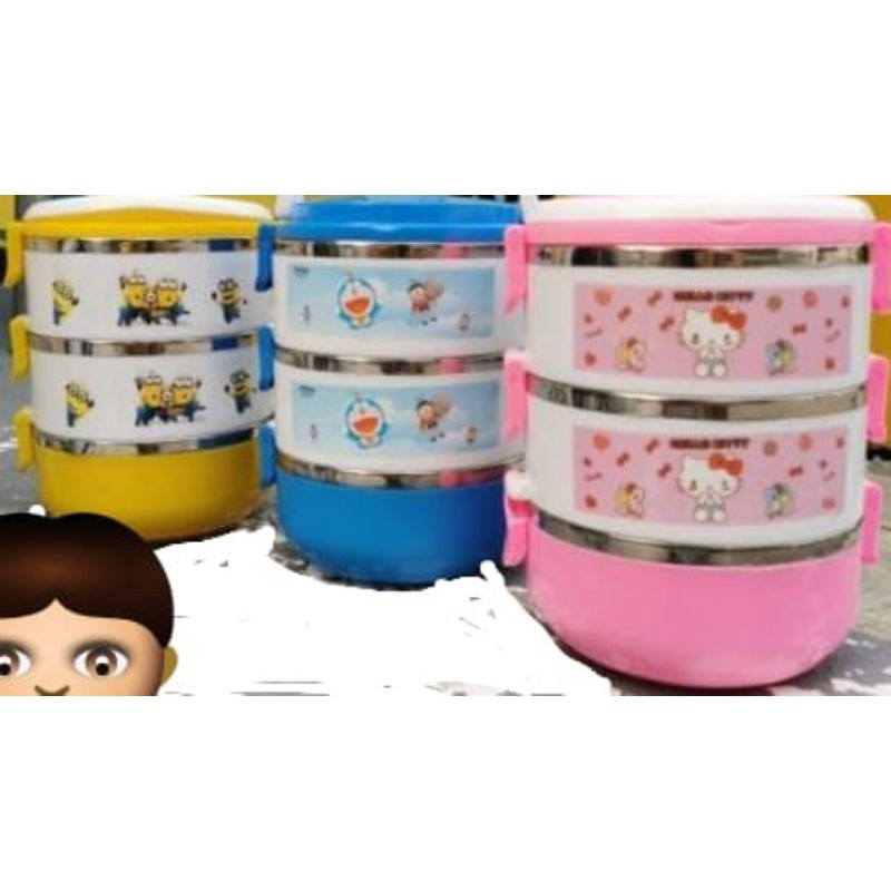 LUNCH BOX KARAKTER 3 SUSUN / RANTANG SUSUN 3
