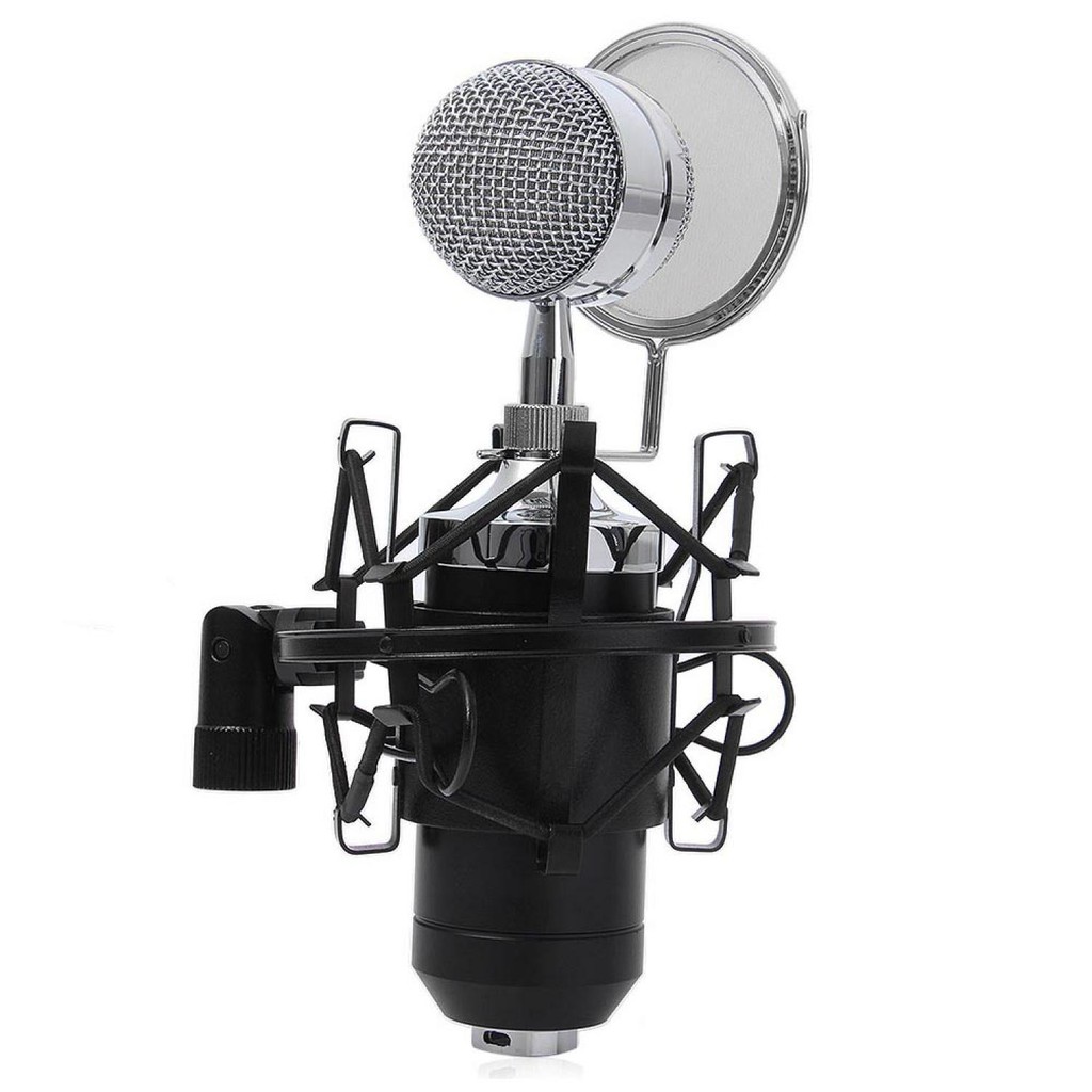 Mikrofon Kondenser with Shock Proof Mount Mini Microphone Condenser Terbaru Mikrofon HP Smartphone