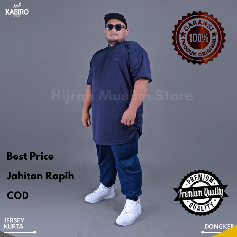 Kaos Kurta Polos Lengan Pendek cotton combed 30s big size jumbo Pria Laki Laki Cowok 3XL 4XL 5XL 6XL