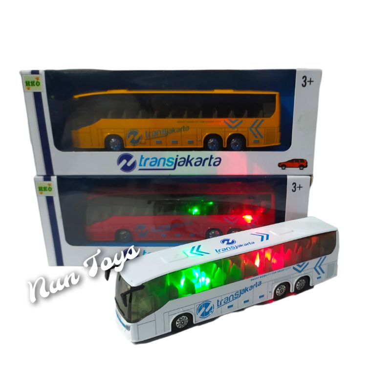 Diecast Bus Transjakarta Ada Suara Dan Lampu