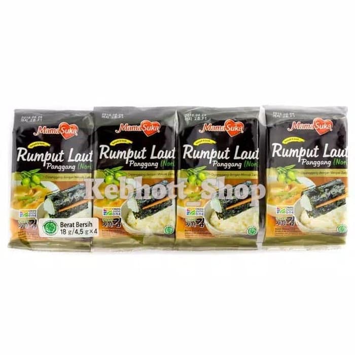 

Mamasuka Rumput Laut Panggang Mama Suka Nori Seaweed 18g (4 x 4,5gr)
