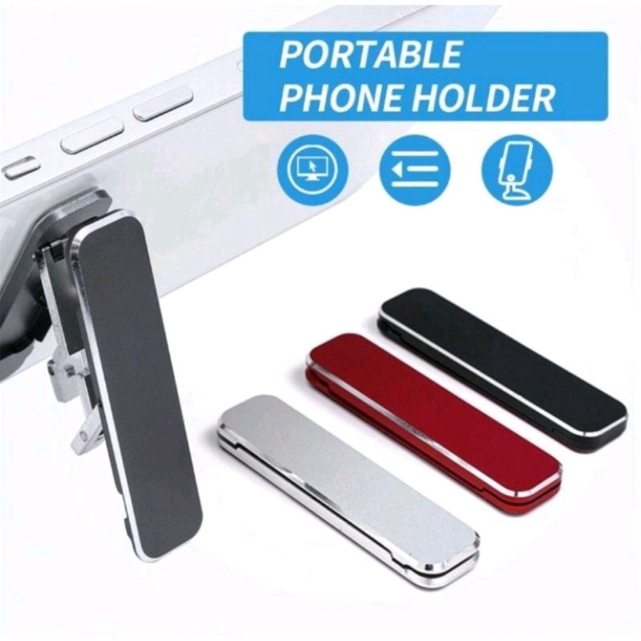 HD-56 Dudukan handphone tempel Phone Bracket Holder Stand Breket Hp Phone Tempel Lipat Mini