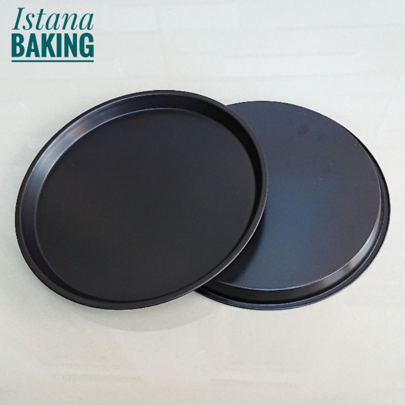 Istana Baking Loyang Pizza Teflon Anti Lengket Pizza Pan Ceper Cetakan Pizza 30cm