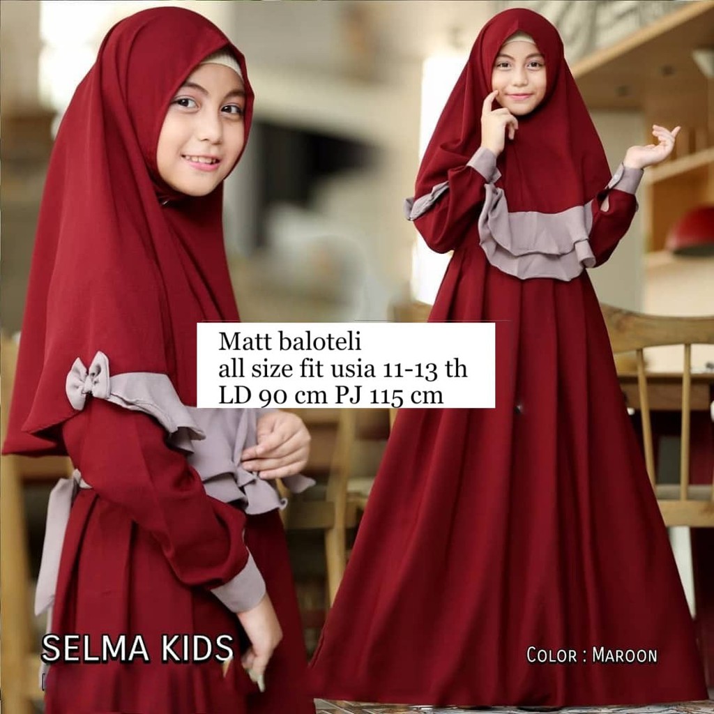 Pabrik Baju Anak SELMA KIDS BO (FREE HIJAB/KHIMAR)