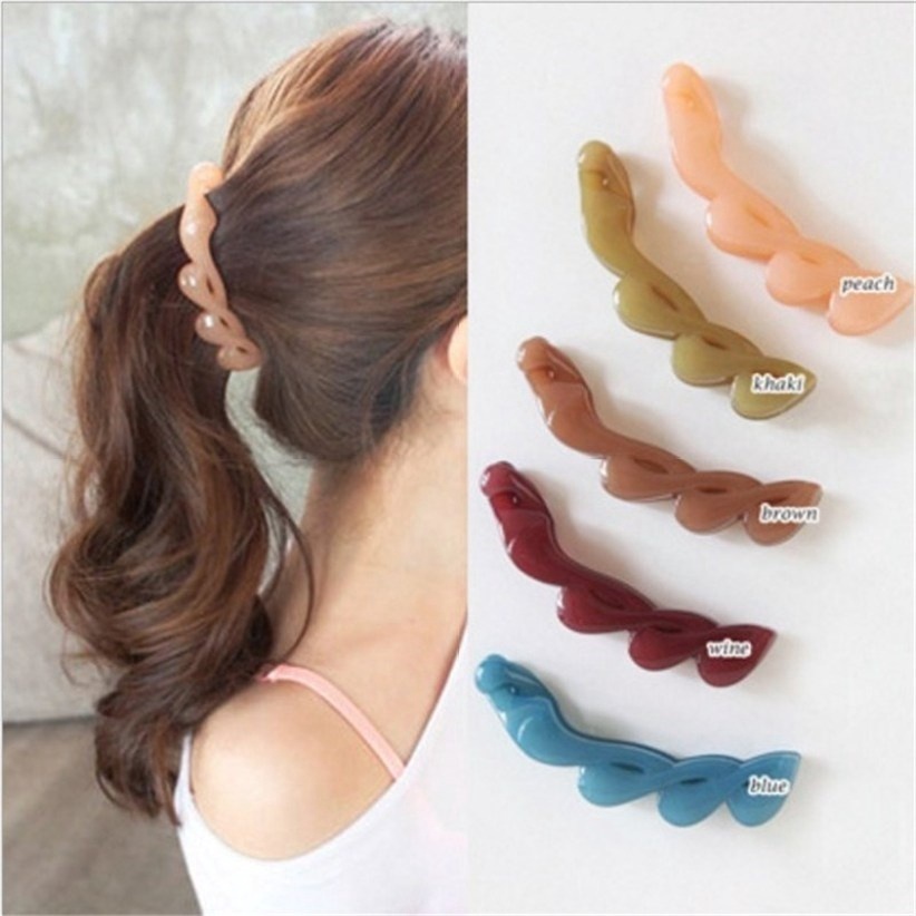 1pc Korean Style Simpe Acrylic Banana Hairpin Hair Clips Jewelry for Woman Gift