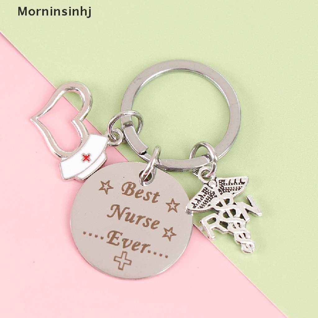 Mornin 1Pc Gantungan Kunci Hari Perawat Nurse Week Doctor Gift Pendant Keyring Best Nurse Ever id