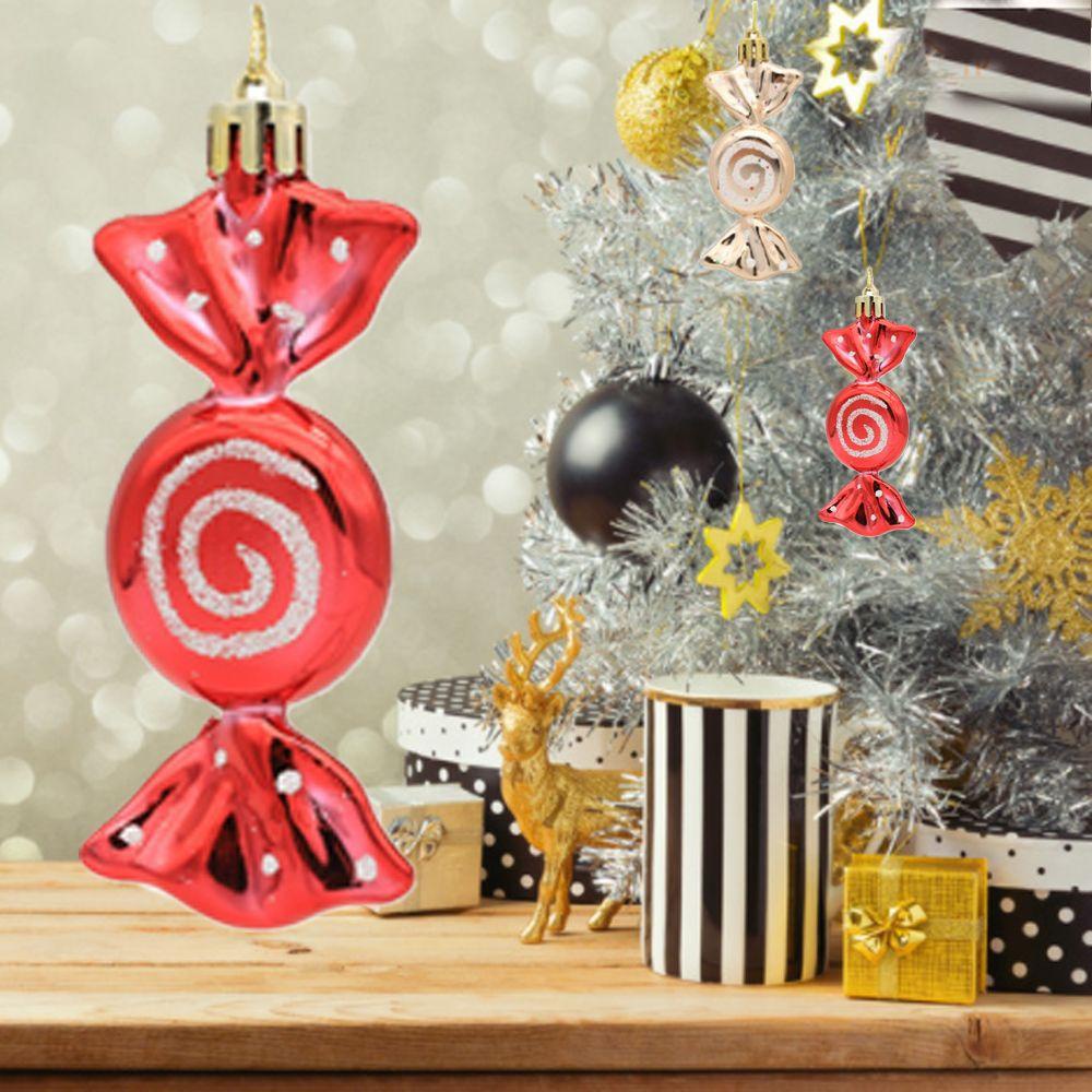 [Elegan] Candy Props Colorful Lolipop Jubilant Enam Pcs Dekorasi Pohon Natal