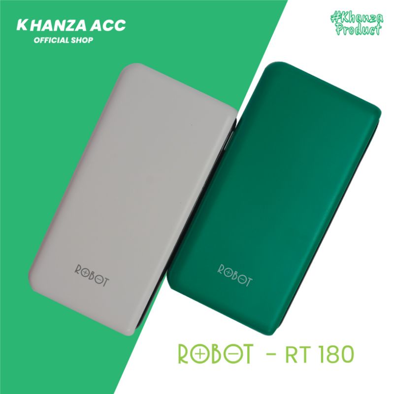 KHANZAACC ROBOT RT180 PowerBank 10000mAh Dual Input Port Type C &amp; Micro USB