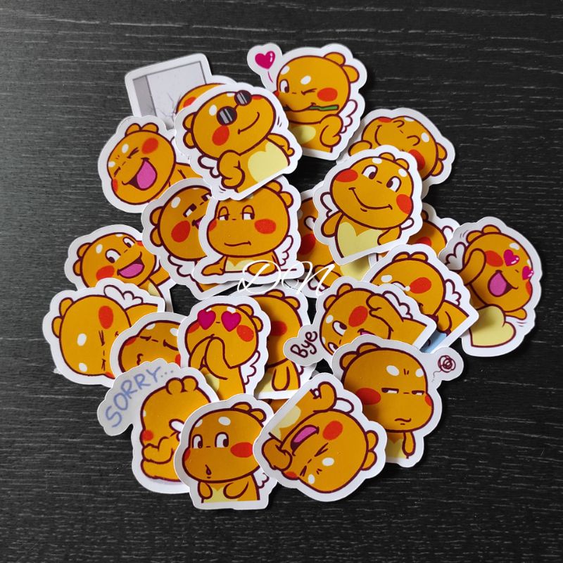 

isi 22 pcs Stiker kertas Qoobe agapi sticker aksesoris