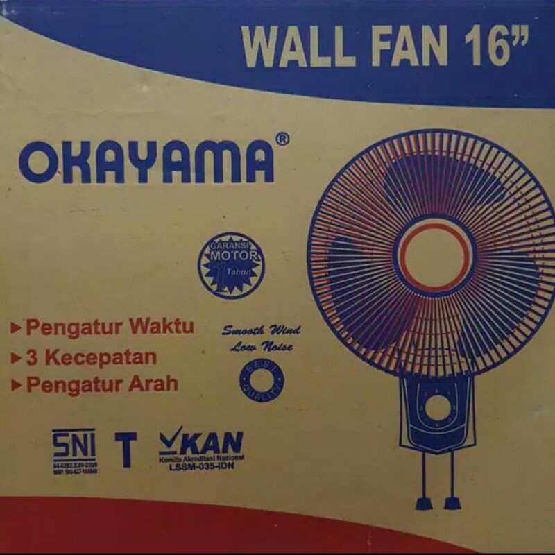 Kipas Angin dinding 16 inch Okayama / Wallfan 16 inch Okayama