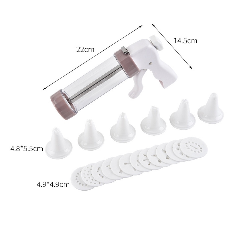 20pcs / set Cetakan Pemotong Biskuit Bentuk Pistol Untuk Dekorasi Kue